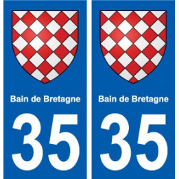 35 Bain-de-Bretagne blason autocollant plaque stickers ville