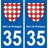 35 Bain-de-Bretagne stemma adesivo piastra adesivi città