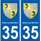 35 Bréal-sous-Montfort blason autocollant plaque stickers ville