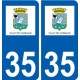 35 Cancale logo blason autocollant plaque stickers ville