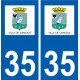 35 Cancale logo blason autocollant plaque stickers ville
