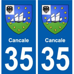35 Cancale blason autocollant plaque stickers ville