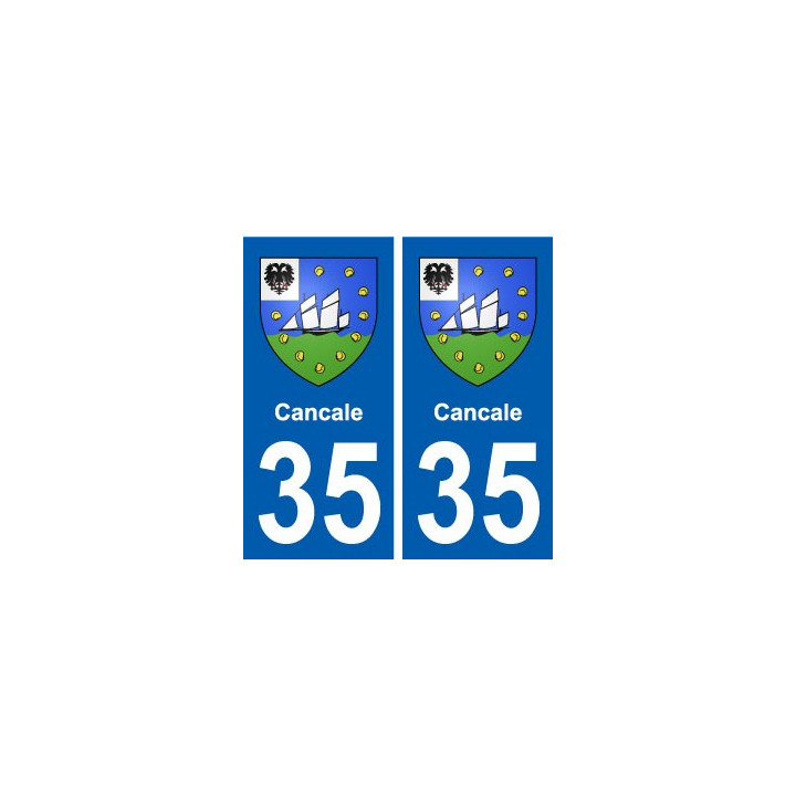 35 Cancale blason autocollant plaque stickers ville