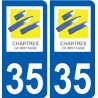 35 Chartres-de-Bretagne logo blason autocollant plaque stickers ville
