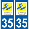 35 Chartres-de-Bretagne logo emblem sticker plate stickers city