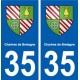 35 Chartres-de-Bretagne blason autocollant plaque stickers ville