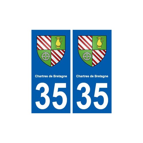 35 Chartres-de-Bretagne blason autocollant plaque stickers ville