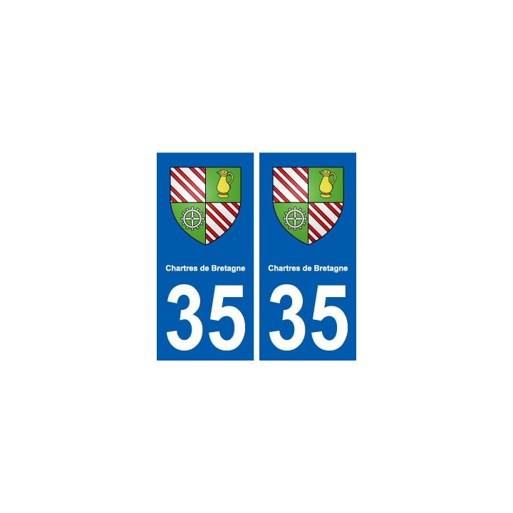 35 Chartres-de-Bretagne blason autocollant plaque stickers ville