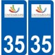 35 Châteaubourg logo blason autocollant plaque stickers ville