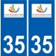 35 Châteaubourg logo blason autocollant plaque stickers ville