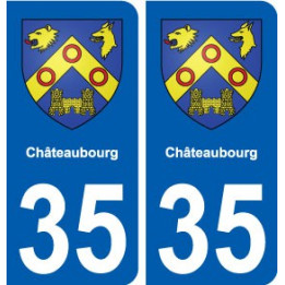 35 Châteaubourg blason autocollant plaque stickers ville