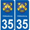 35 Châteaubourg blason autocollant plaque stickers ville