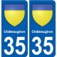 35 Châteaugiron blason autocollant plaque stickers ville