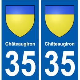 35 Châteaugiron blason autocollant plaque stickers ville
