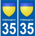 35 Châteaugiron blason autocollant plaque stickers ville