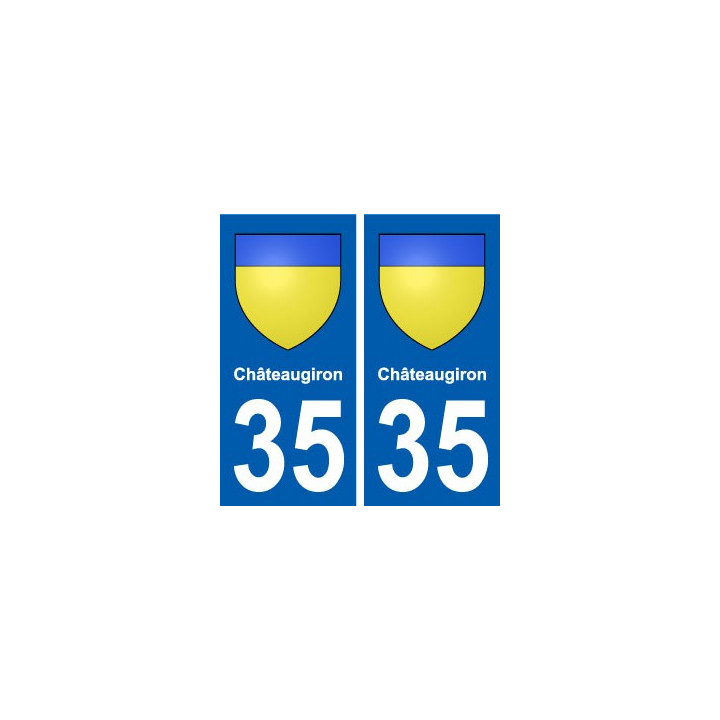 35 Châteaugiron blason autocollant plaque stickers ville
