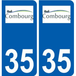 35 Combourg logo blason autocollant plaque stickers ville