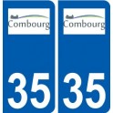 35 Combourg logo blason autocollant plaque stickers ville