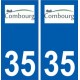 35 Combourg logo blason autocollant plaque stickers ville