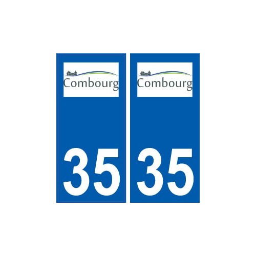 35 Combourg logo blason autocollant plaque stickers ville