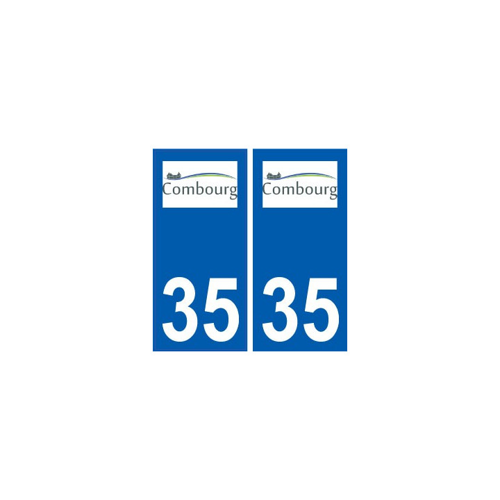 35 Combourg logo blason autocollant plaque stickers ville
