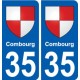 35 Combourg blason autocollant plaque stickers ville