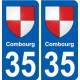 35 Combourg blason autocollant plaque stickers ville