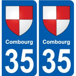 35 Combourg blason autocollant plaque stickers ville