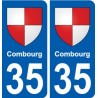 35 Combourg blason autocollant plaque stickers ville