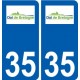 35 Dol-de-Bretagne logo blason autocollant plaque stickers ville