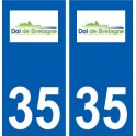 35 Dol-de-Bretagne logo blason autocollant plaque stickers ville