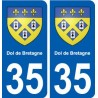 35 Dol-de-Bretagne blason autocollant plaque stickers ville