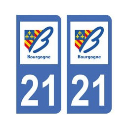 21 Côte d'Or autocollant plaque
