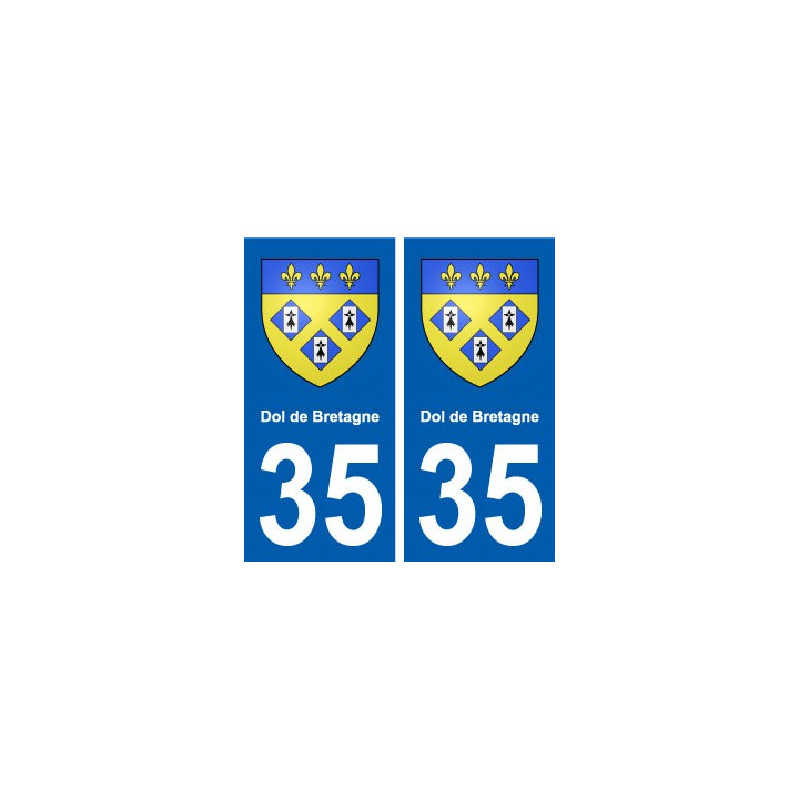 35 Dol-de-Bretagne blason autocollant plaque stickers ville