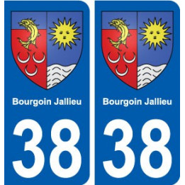 38 Bourgoin-Jallieu blason autocollant plaque ville