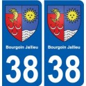 38 Bourgoin-Jallieu blason autocollant plaque ville