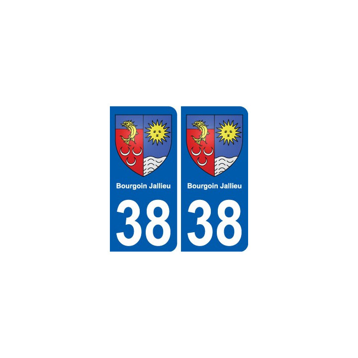 38 Bourgoin-Jallieu blason autocollant plaque ville