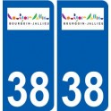 38 Bourgoin-Jallieu logo autocollant plaque ville