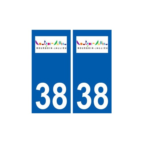 38 Bourgoin-Jallieu logo autocollant plaque ville