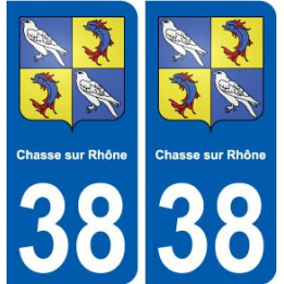 38 Chasse-sur-Rhône blason autocollant plaque ville