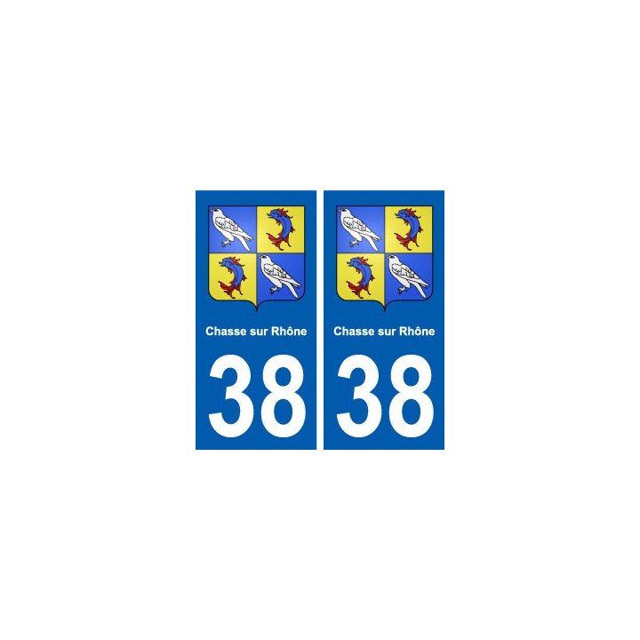 38 Chasse-sur-Rhône blason autocollant plaque ville