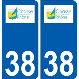 38 Chasse-sur-Rhône logo autocollant plaque ville