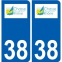 38 Chasse-sur-Rhône logo autocollant plaque ville