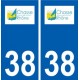 38 Chasse-sur-Rhône logo autocollant plaque ville