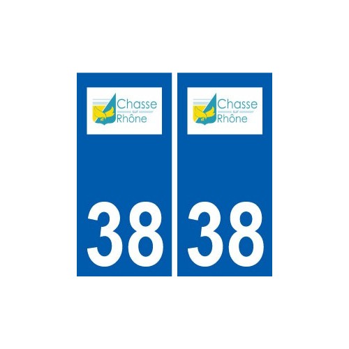38 Chasse-sur-Rhône logo autocollant plaque ville