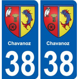 38 Chavanoz blason autocollant plaque ville