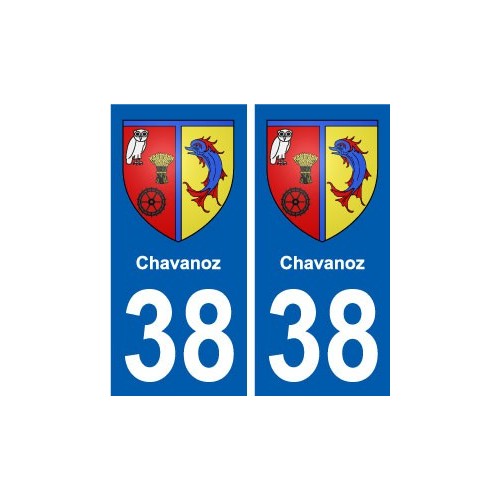 38 Chavanoz blason autocollant plaque ville