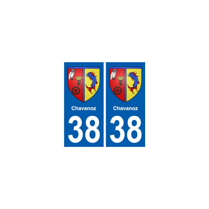 38 Chavanoz blason autocollant plaque ville