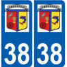 38 Chavanoz logo autocollant plaque ville