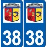 38 Chavanoz logo autocollant plaque ville